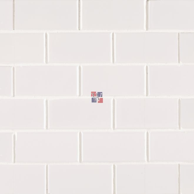 White Glossy Brick Wall with Ceramic Rectangle Tiles Seamless