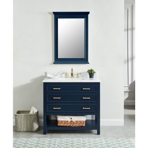 Manhattan Navy Blue 37" Single Sink Bathroom Vanity
