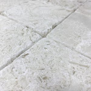 FREE- SHIPPING - Desert White 6X6 Limestone Tumbled Subway Tile