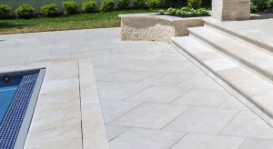 Atlantic Cream Marble 16X24 3CM Pavers - Leather Finish