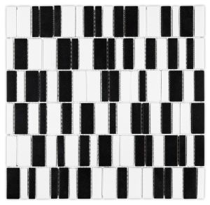 FREE SHIPPING - Barcode CRYPTO Geometro Recylcled Glass Mosaic Tile