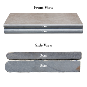 Mountain Bluestone 12x24 Flamed One Long Side Bullnose Pool Coping 