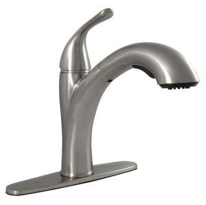 FREE SHIPPING - Kitchen Faucet With Pull Out Sprayer - Brushed Nickel