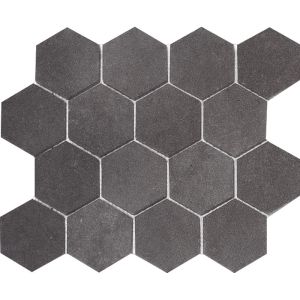 FREE SHIPPING - Basalt Gray 3" Hexagon Mosaic