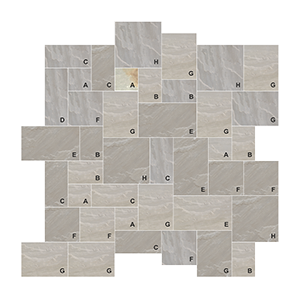 Nova Gray Stone Ashler Pattern 1" Pavers