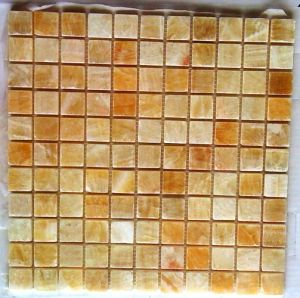 Honey Onyx 1x1 Polished Mosaic