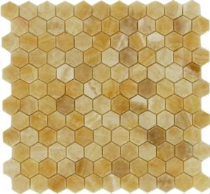 Honey Onyx Hexagon 1x1 Polished