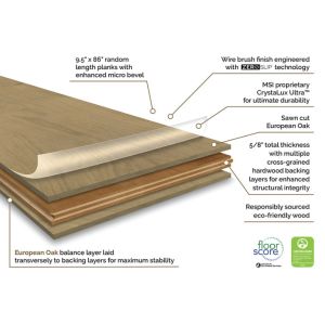 MCCARRAN - Hinton 9.45" x 86.6" Engineered Hardwood Flooring (XL Size)