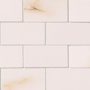 FREE SHIPPING - Aria Bianco Porcelain 2x4 Polished Brick Mosaic