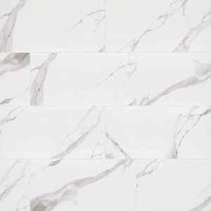 Dymo Statuary White 12x24 Glossy Ceramic Tile