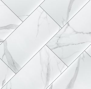 Dymo Statuary White 12x24 Glossy Ceramic Tile