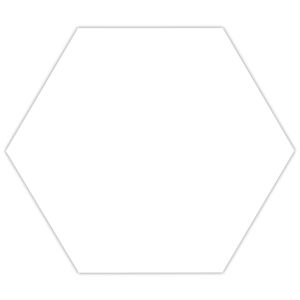 Hexley Ecru 10" Hexagon Porcelain Tile - White