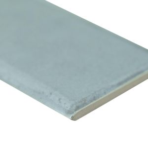 Renzo Sky 3x12 Glossy Bullnose Handcrafted Subway Tile