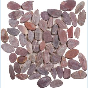 FREE SHIPPING - Sliced Pebble Red 12x12 Tumbled