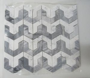 Carrara White Fiore Waterjet Pattern Polished