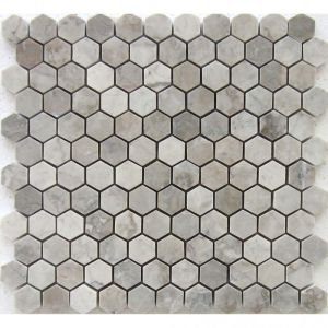Temple Gray 1x1 Hexagon Polished Mosaic
