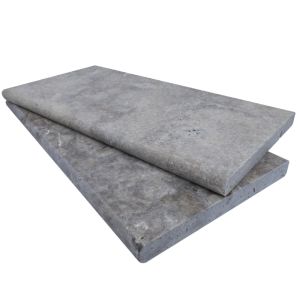 Silver Travertine 12x24 3CM Pool Coping - PREMIUM