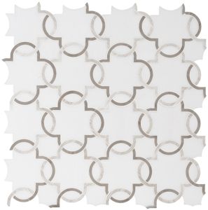 Bianco Quatrefoil 12x12 Backsplash Tile