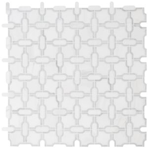 Bianco Gridwork 12x12 Backsplash Tile