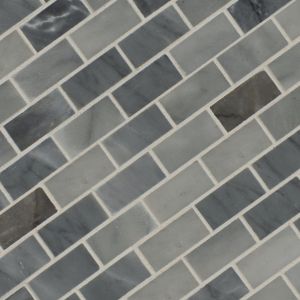 FREE SHIPPING - Carrara Classique Brick 1x2 Honed Mosaic Tile