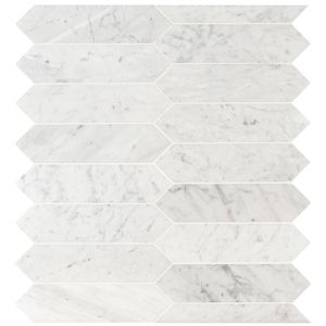 Carrara White 3x12 Honed Picket