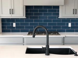FREE SHIPPING - Midnight Blue 4x12 Glass Subway Tile