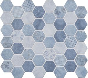 Vista Azul Hexagon Mosaic