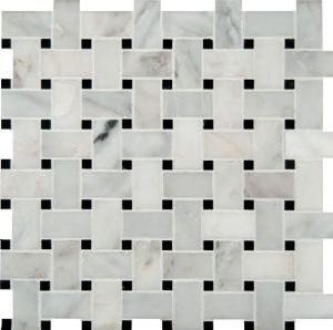 Greecian White Basketweave 12x12 Polished Mosaic