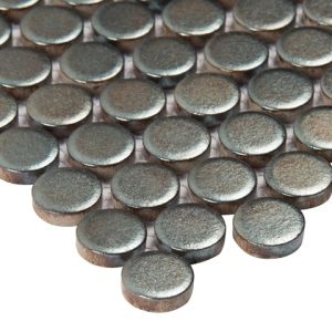 FREE SHIPPING - Metallico Penny Round Mosaic