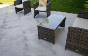 Arctic Grey 24x24 3CM Sandblasted Marble Paver