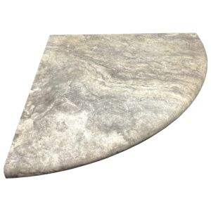 FREE SHIPPING - Silver Travertine 18"Corner Bench