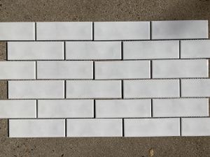 Domino White Glossy 2x4 Brick Mosaic