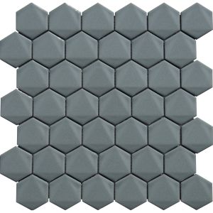 FREE SHIPPING - Gray Sanskrit 3D 2" Hexagon Polished Mosaic