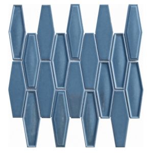 FREE SHIPPING - Pietra Slate Blue 8mm Elongated Hexagon