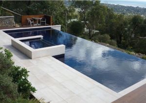 White Quartzite 12x24 4CM (1.5") Flamed Pool Coping