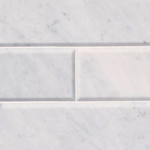 Arabescato Carrara 4x12 Honed & Beveled Subway Tile